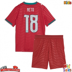 Portugal Pedro Neto #18 Replica Home Stadium Kit for Kids World Cup 2026 Short Sleeve (+ pants)